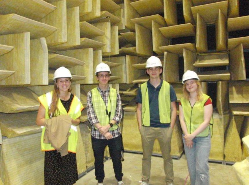 Students in the Anechoic Chamber